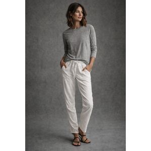 Standard JAMES PERSE White Estilo Cotton Pants Trousers  Women's Size 0 XS
